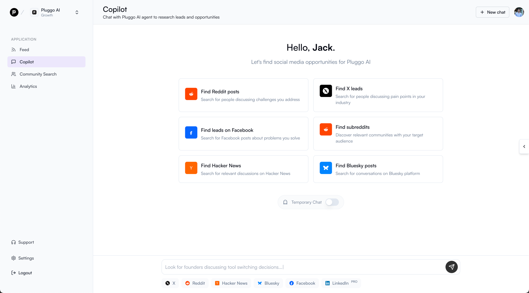 Pluggo UI screenshot 2